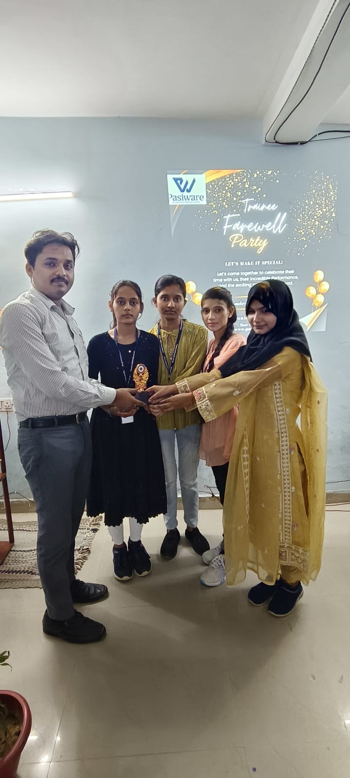 Student receiving certificate