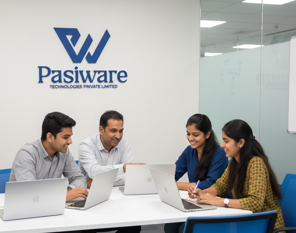 Interns and mentors discussing work